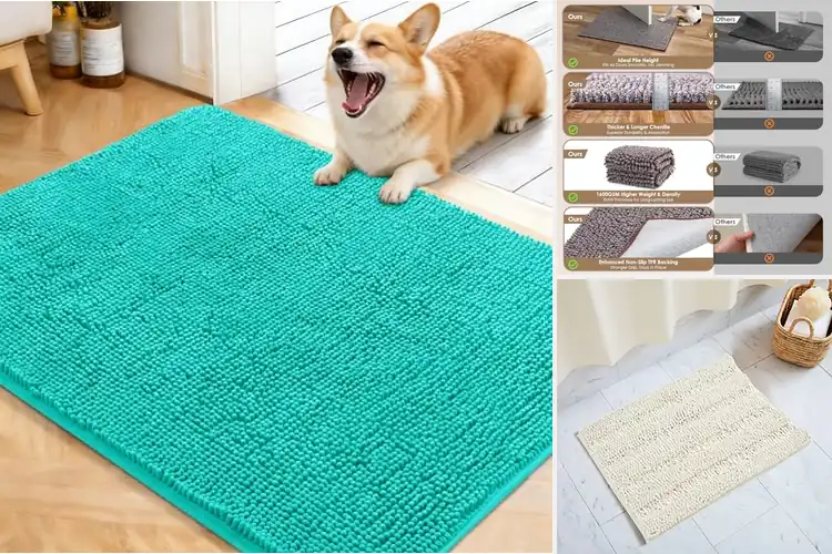 Detailed view of Best Luxuriously Soft Chenille Doormat